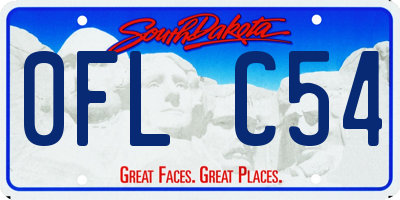 SD license plate 0FLC54