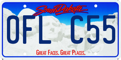 SD license plate 0FLC55