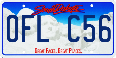 SD license plate 0FLC56