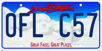 SD license plate 0FLC57