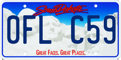 SD license plate 0FLC59