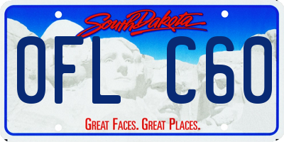 SD license plate 0FLC60