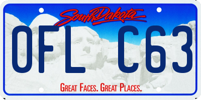 SD license plate 0FLC63