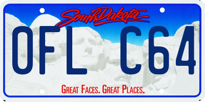 SD license plate 0FLC64