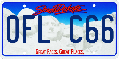 SD license plate 0FLC66