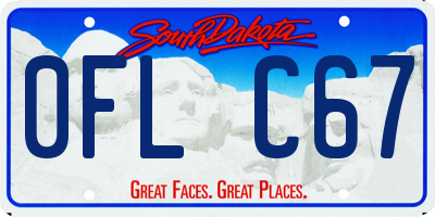 SD license plate 0FLC67