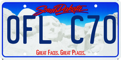 SD license plate 0FLC70