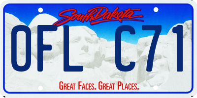SD license plate 0FLC71