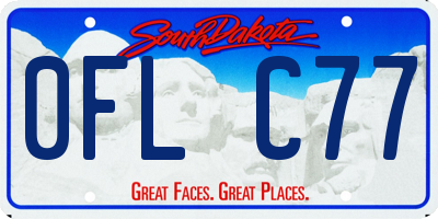 SD license plate 0FLC77