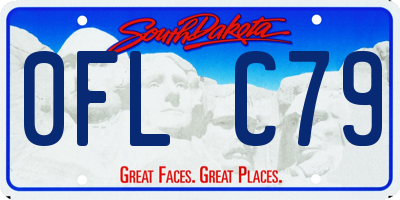 SD license plate 0FLC79