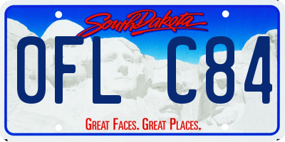 SD license plate 0FLC84