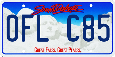 SD license plate 0FLC85