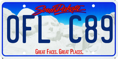 SD license plate 0FLC89