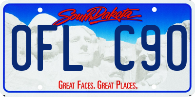 SD license plate 0FLC90