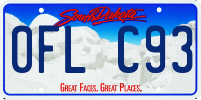 SD license plate 0FLC93