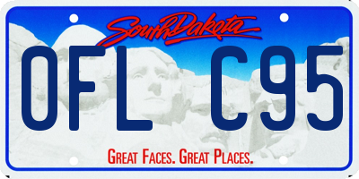 SD license plate 0FLC95