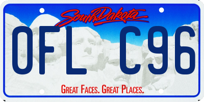 SD license plate 0FLC96