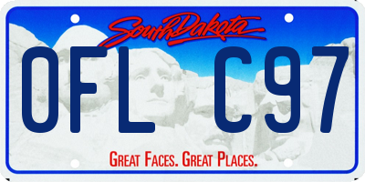 SD license plate 0FLC97
