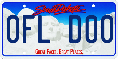 SD license plate 0FLD00