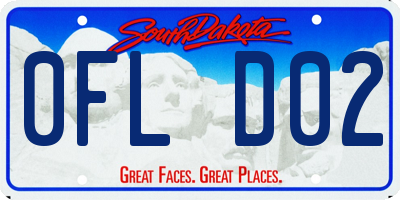 SD license plate 0FLD02
