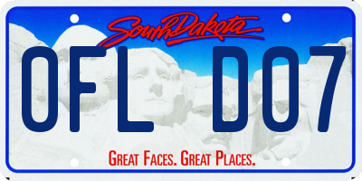 SD license plate 0FLD07