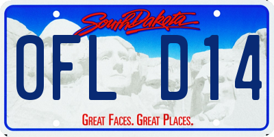 SD license plate 0FLD14