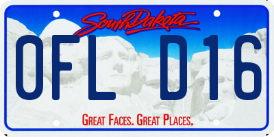 SD license plate 0FLD16