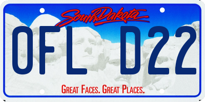 SD license plate 0FLD22