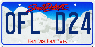 SD license plate 0FLD24