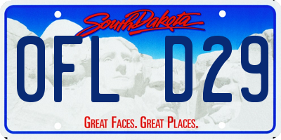 SD license plate 0FLD29