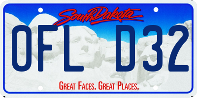 SD license plate 0FLD32