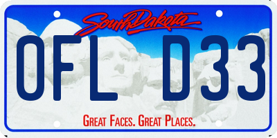 SD license plate 0FLD33