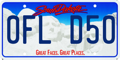 SD license plate 0FLD50