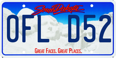 SD license plate 0FLD52