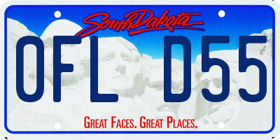 SD license plate 0FLD55