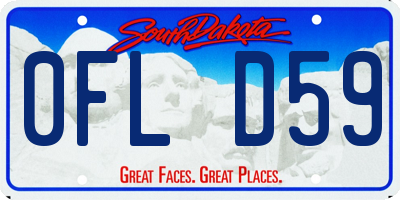 SD license plate 0FLD59