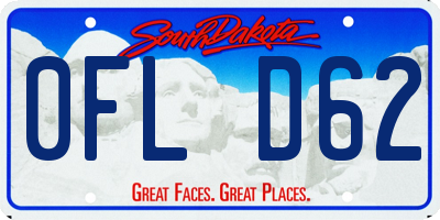 SD license plate 0FLD62