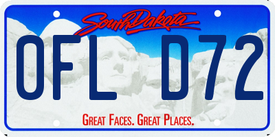 SD license plate 0FLD72