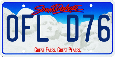 SD license plate 0FLD76
