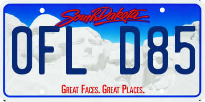 SD license plate 0FLD85