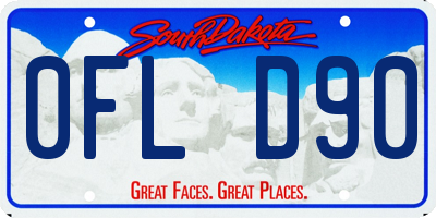 SD license plate 0FLD90
