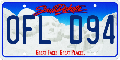 SD license plate 0FLD94