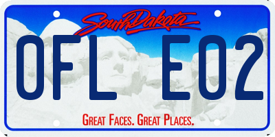 SD license plate 0FLE02