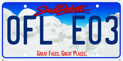 SD license plate 0FLE03