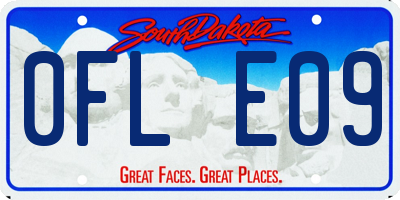 SD license plate 0FLE09