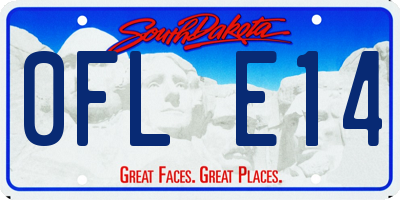 SD license plate 0FLE14