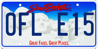 SD license plate 0FLE15