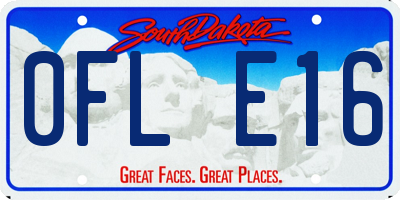 SD license plate 0FLE16