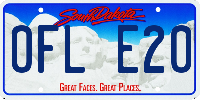 SD license plate 0FLE20