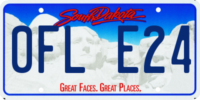 SD license plate 0FLE24